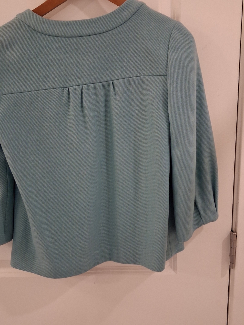 Anthroplogie Tabitha wool Peplum Blazer In Sea Foam - Picture 6 of 6